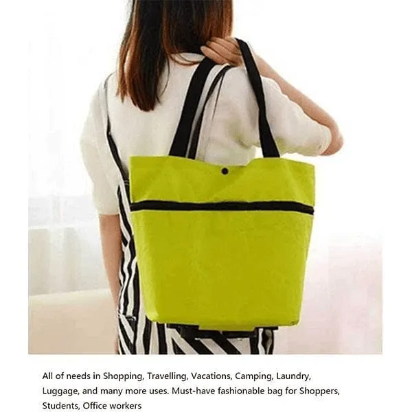 Multi-functional Foldable Trolley Tote Bag Multi-device compatible Shopping