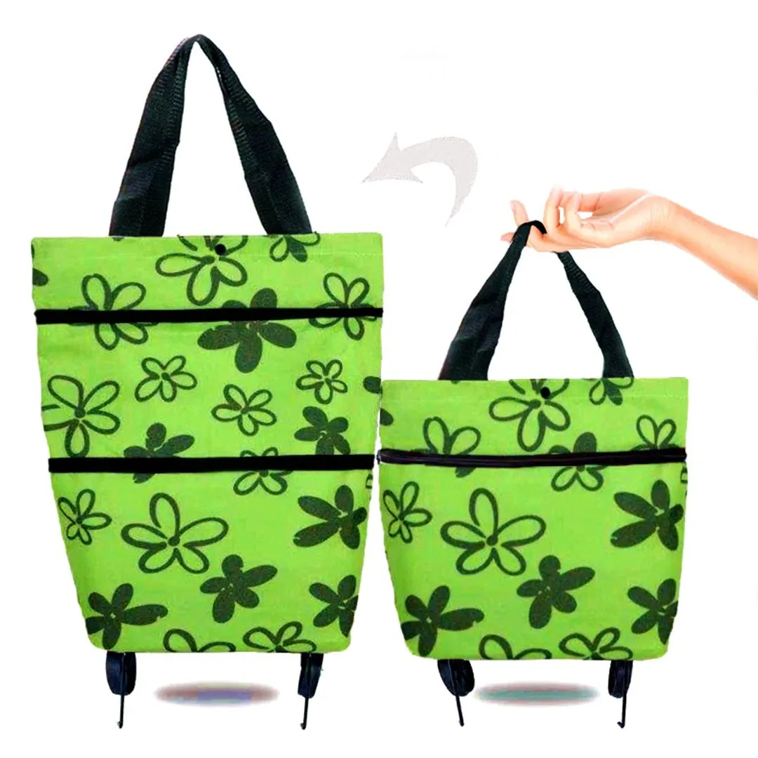 Multi-functional Foldable Trolley Tote Bag Multi-device compatible Shopping