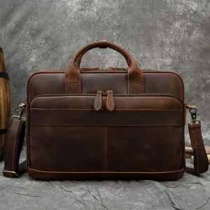 Multi-functional Men Cow Bag Laptop Male Briefcase Bag MAHEU Leather Genuine Leather Bag Men PC Smart-connected 15.6" Briefcase Doctor Cowhide Computer Lawyer