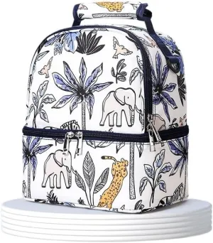 Multi Functional Mother And Baby Bag For Going Out, Mother Carrying Milk Bag, Insulated Mommy Bag, Double-layer(Jungle Paradise)