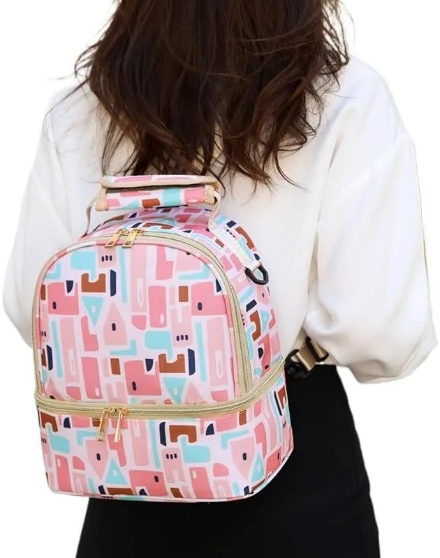 Multi Functional Mother And Baby Bag For Going Out, Mother Carrying Milk Bag, Insulated Mommy Bag, Double-layer(Jungle Paradise)