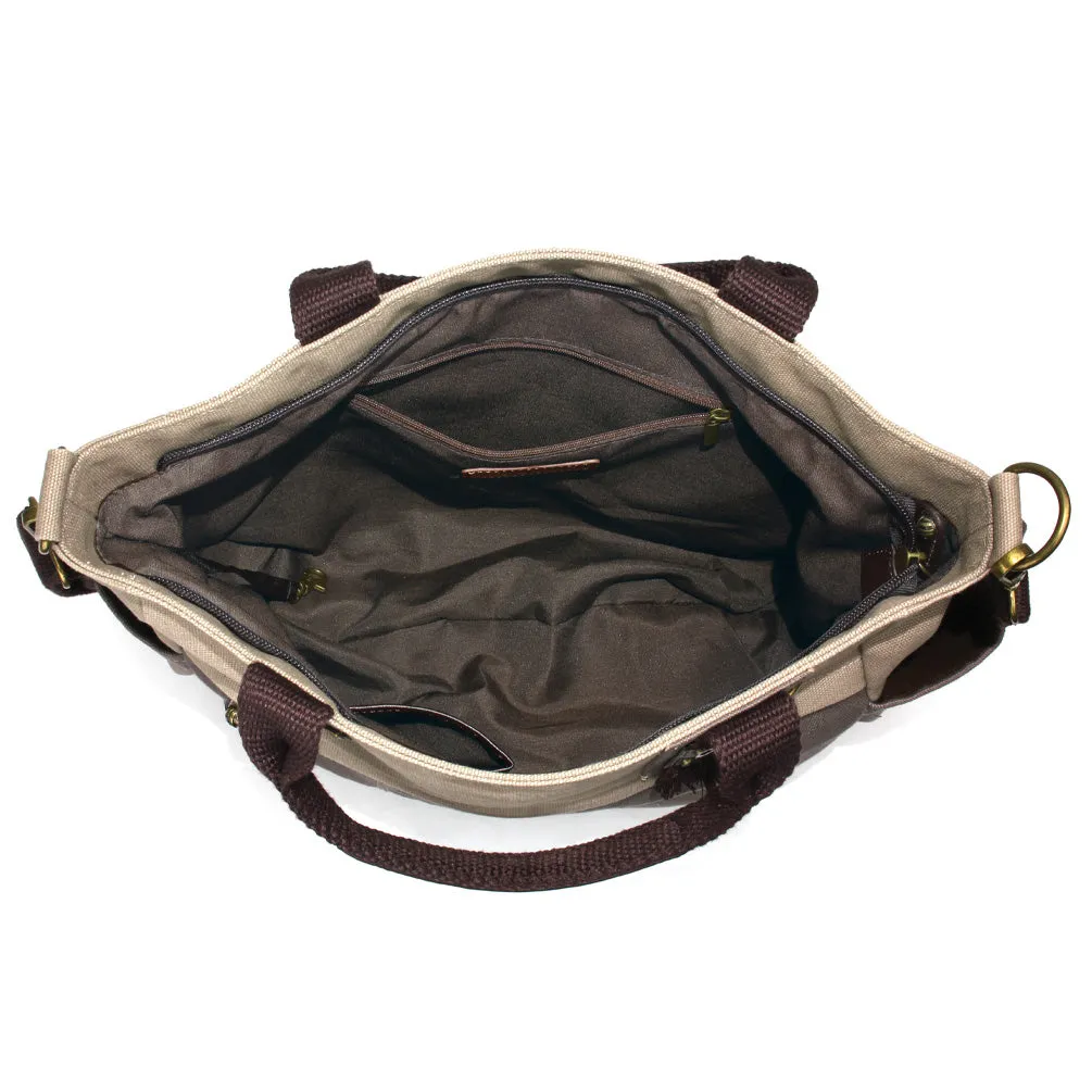 Multi Pocket Tote - Sand Dollar