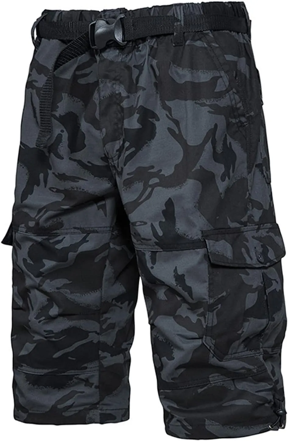 Muscularfit Cargo Shorts for Men Relaxed Fit Big and Tall Multi Pockets Solid Tooling Shorts Summer Fashion Athletic Shorts