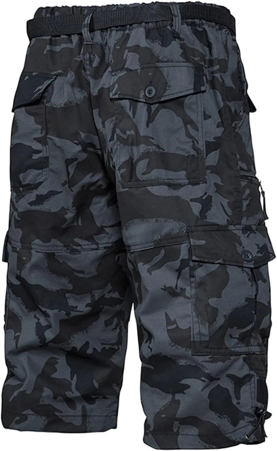 Muscularfit Cargo Shorts for Men Relaxed Fit Big and Tall Multi Pockets Solid Tooling Shorts Summer Fashion Athletic Shorts