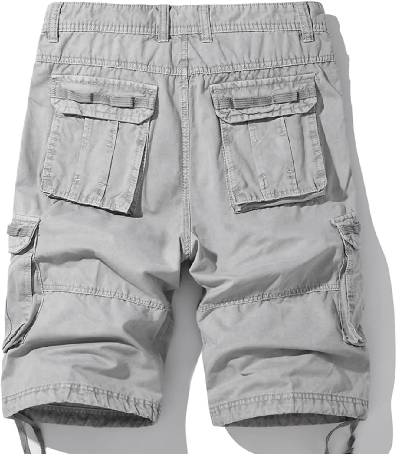 Muscularfit Mens Cargo Shorts Lightweight Multi Pockets Buckle Zipper Tooling Shorts Big and Tall Athletic Gym Workout Shorts