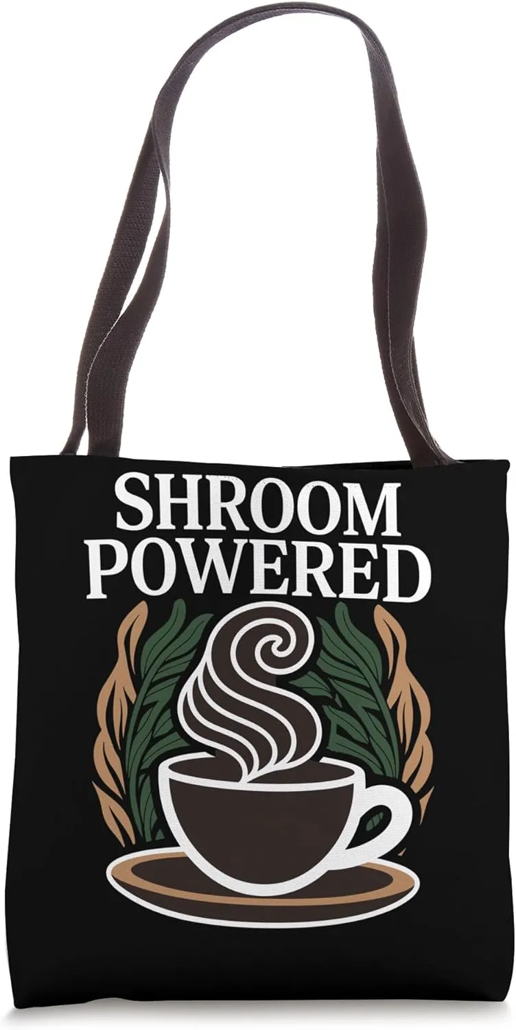 Mushroom Coffee Drinker Wellness Brew Focus Clarity Energy Tote Bag
