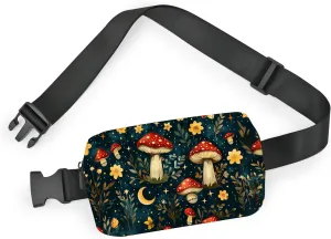 Mushroom Fanny Pack Fashion Belt Bag Small Crossbody Bags for Women Casual Waist Packs with Adjustable Strap