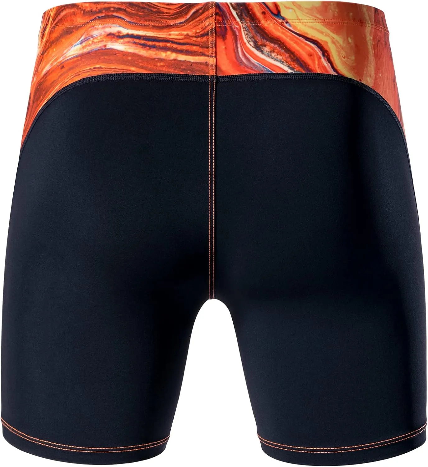 MY KILOMETRE Men's Square Leg Swimsuits Briefs Quick Dry Durable Athletic Swim Jammers for Training Swimming