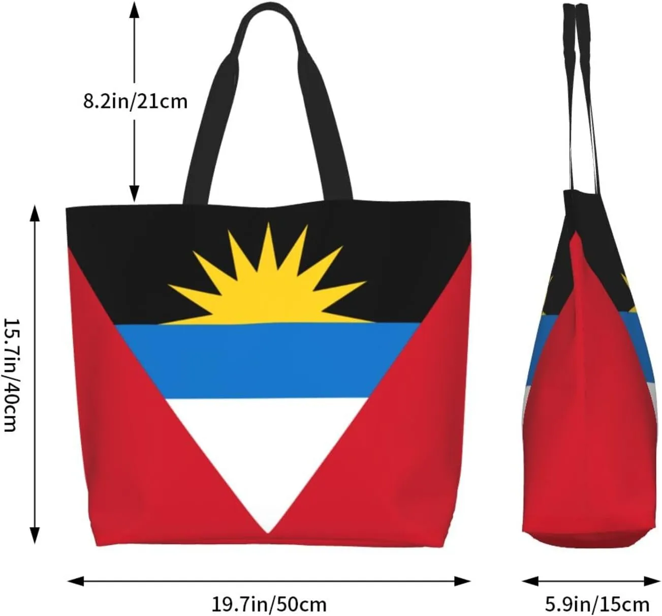 National Flag Tote Bag For Women Men, Extra Large Shoulder Tote Bag For Beach Travel Gym Grocery Shopping