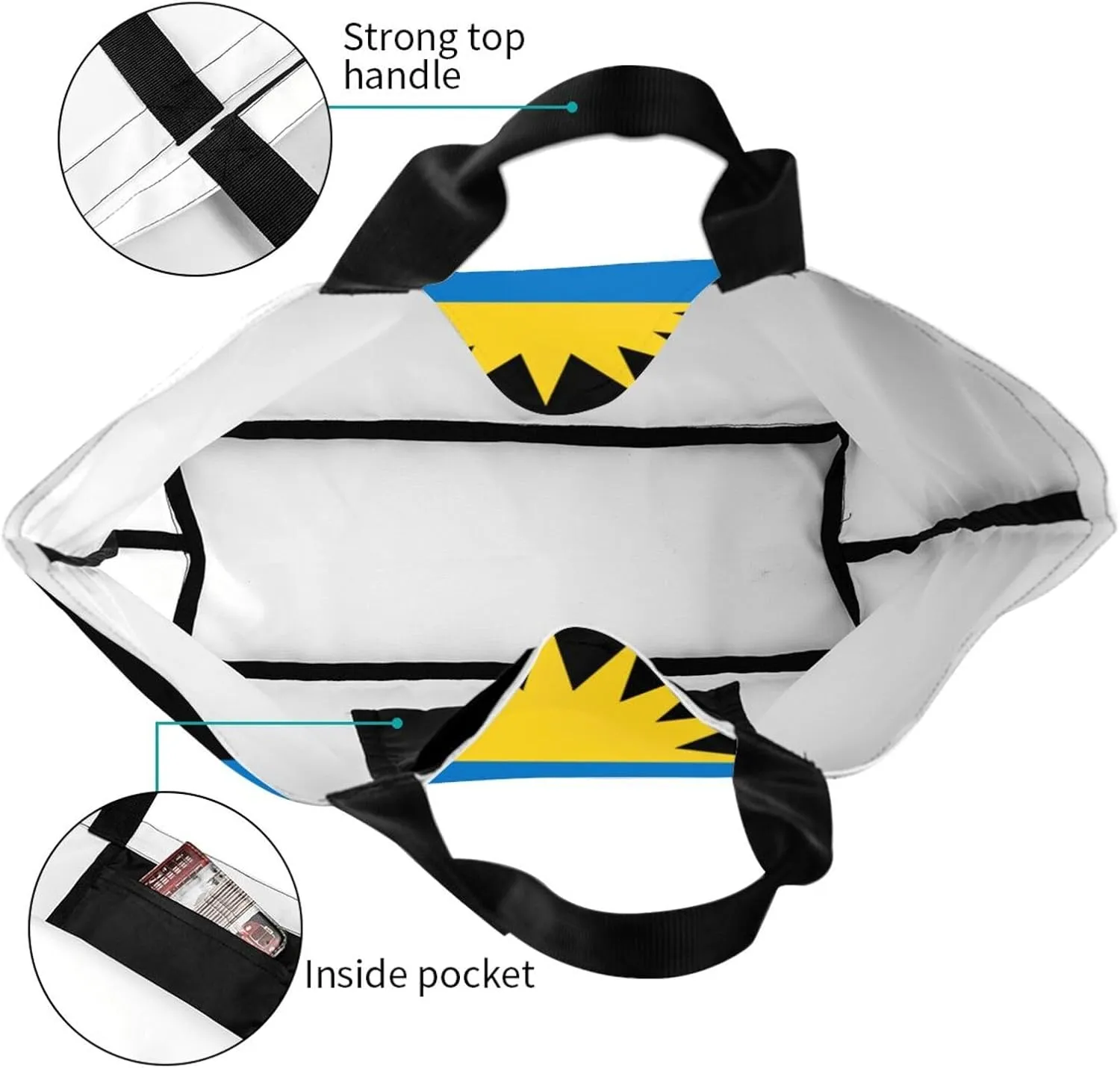 National Flag Tote Bag For Women Men, Extra Large Shoulder Tote Bag For Beach Travel Gym Grocery Shopping