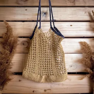 Natural Mesh Market Tote Bag