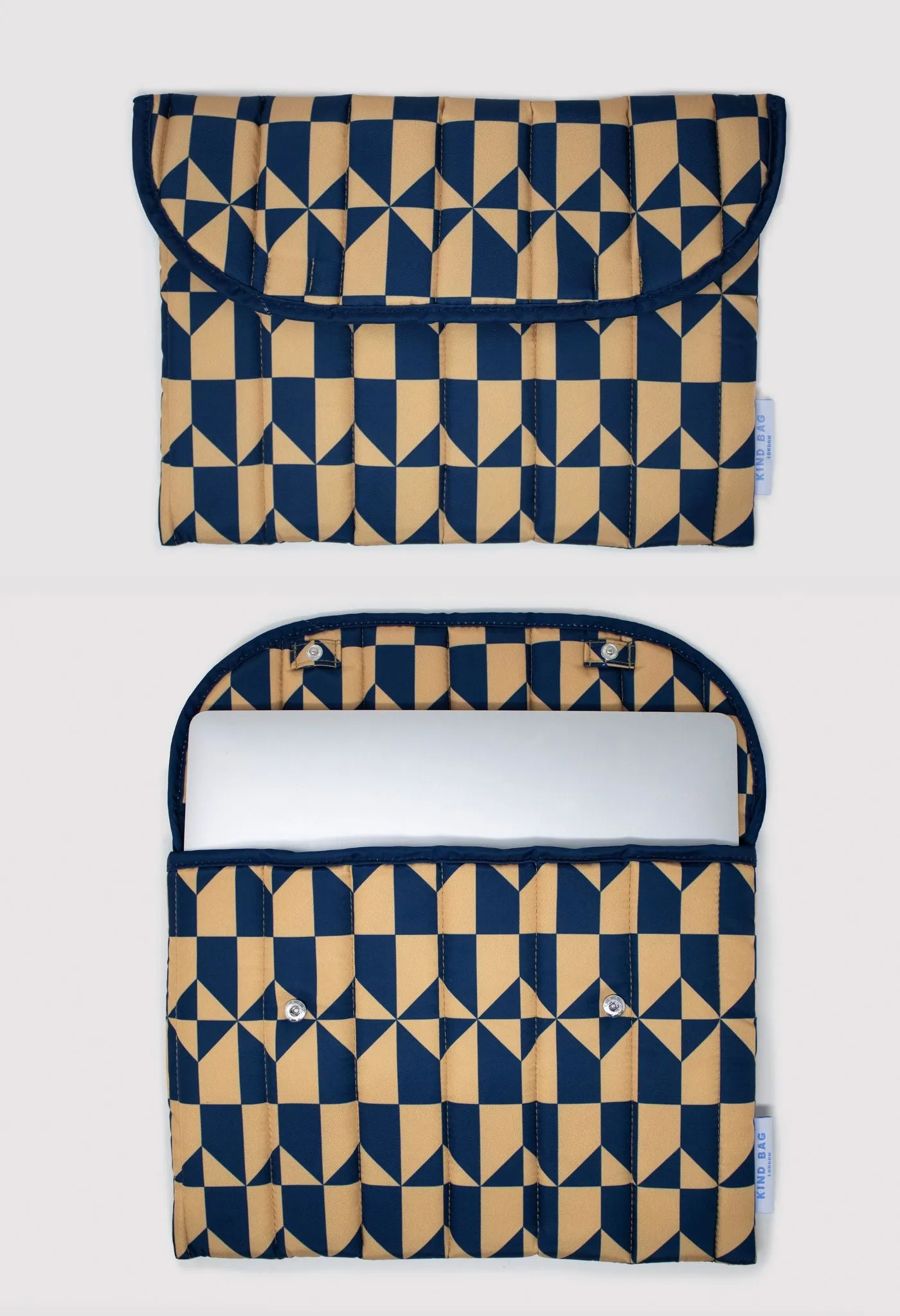 Navy Geometric 13' Laptop Case