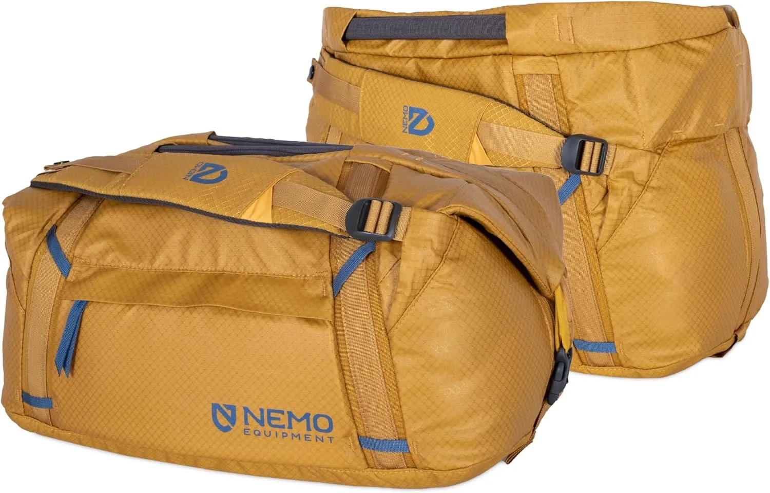 NEMO Equipment Double Haul Convertible Duffel & Tote Bag – Water-Resistant Gear Bag with Backpack Straps - 30L - Chai