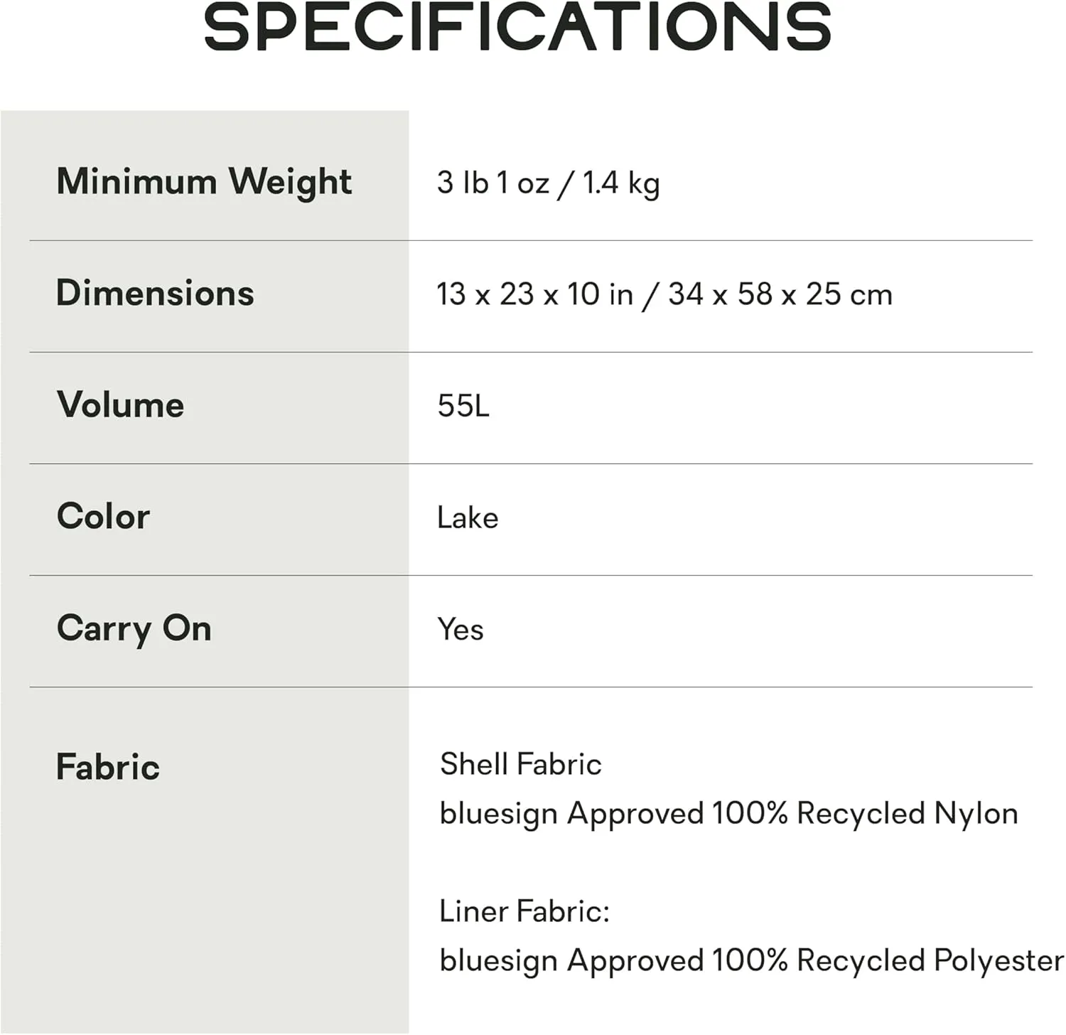 NEMO Equipment Double Haul Convertible Duffel & Tote Bag – Water-Resistant Gear Bag with Backpack Straps - 55L - Lake