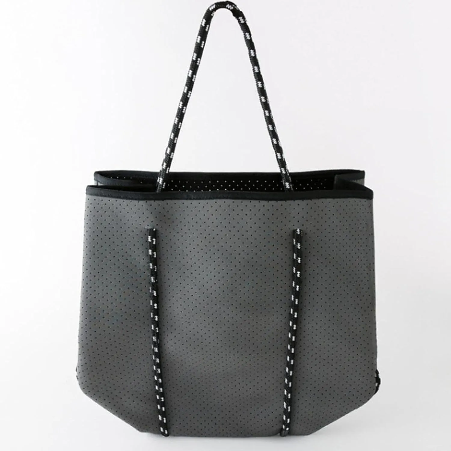 Neoprene Bag Pool Bag with Small Purse Water Resistant Beach Tote Bag Holes Handbag for Traveling Summer Shopping Gym