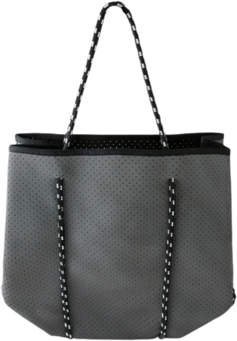 Neoprene Bag Pool Bag with Small Purse Water Resistant Beach Tote Bag Holes Handbag for Traveling Summer Shopping Gym