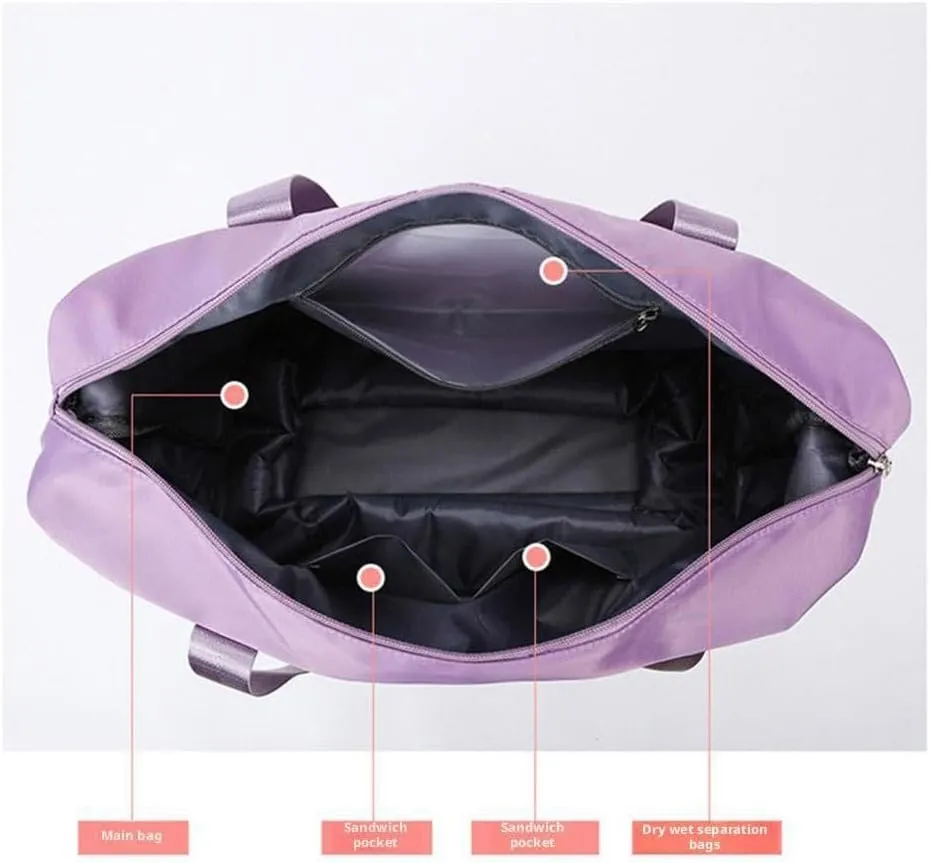 New Large Capacity Travel Bag with 360 Degrees Silent Universal Wheels Large Capacity Dry Wet Separation Travel Bag Lightweight Suitcase for Men Women