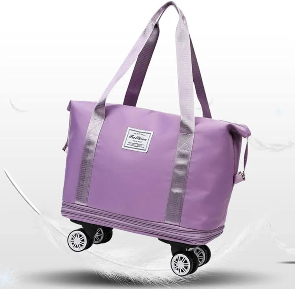 New Large Capacity Travel Bag with 360 Degrees Silent Universal Wheels Large Capacity Dry Wet Separation Travel Bag Lightweight Suitcase for Men Women