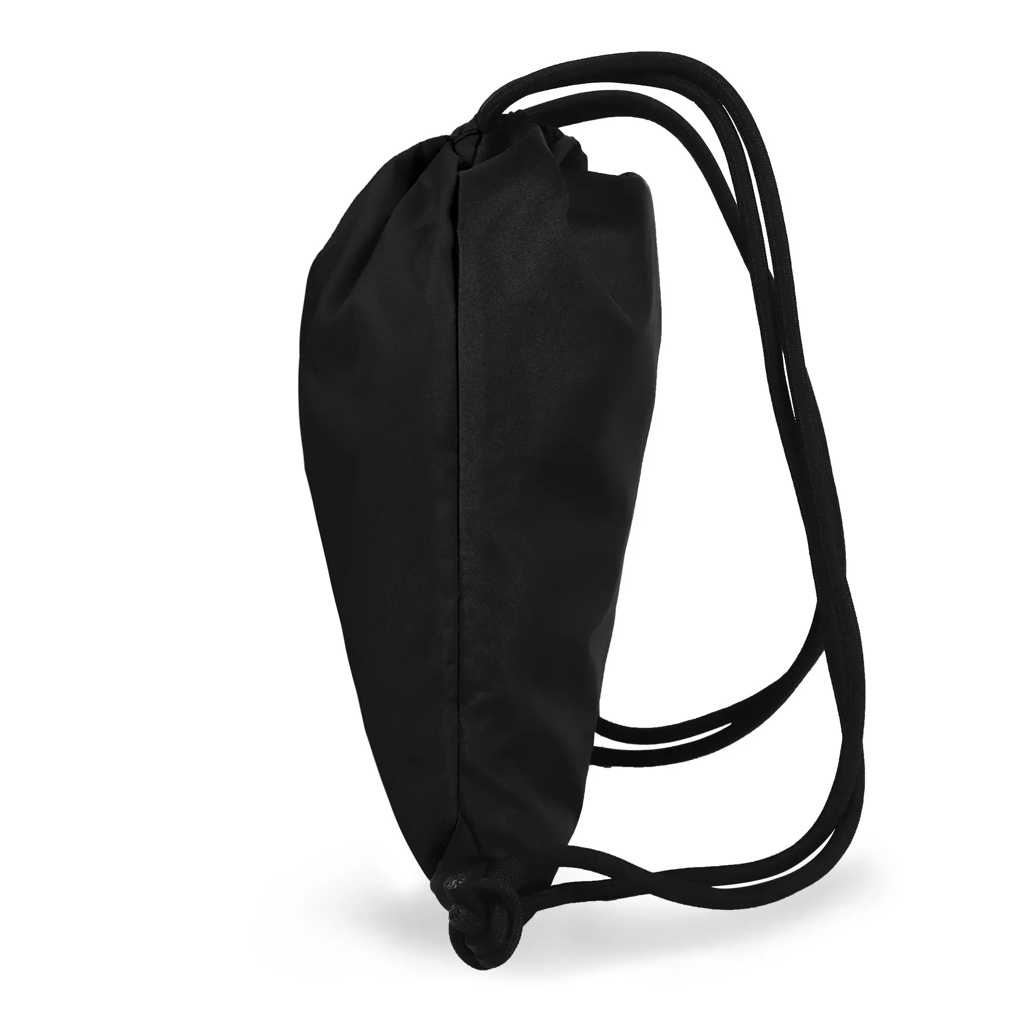 New Style Black Gym Drawstring Bag(Single-Sided Print)