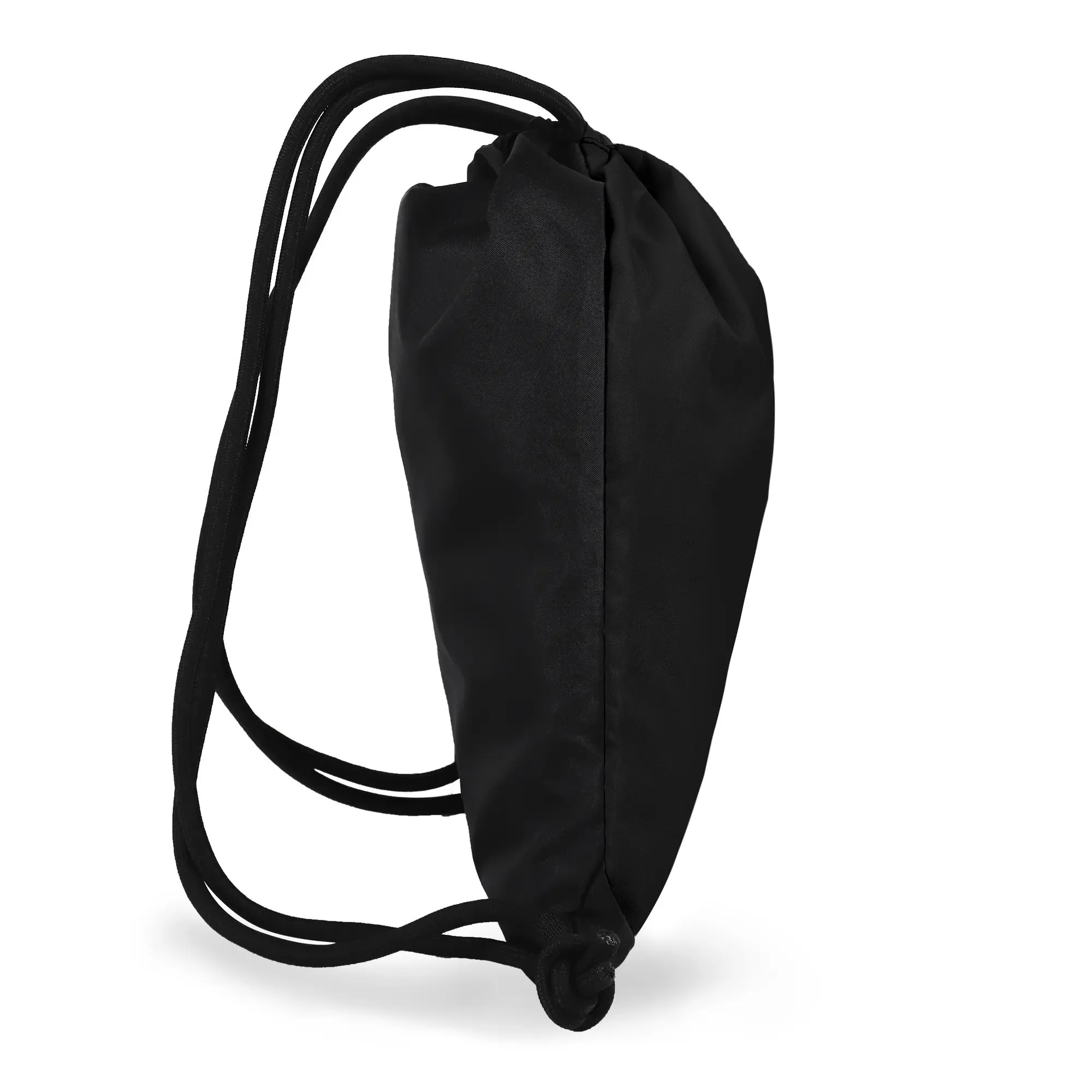 New Style Black Gym Drawstring Bag(Single-Sided Print)