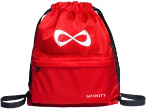 Nfinity Drawstring Backpack – Large Capacity Gym Backpack, Multi-Compartment Cinch Bag with Adjustable Straps & 2 Pockets