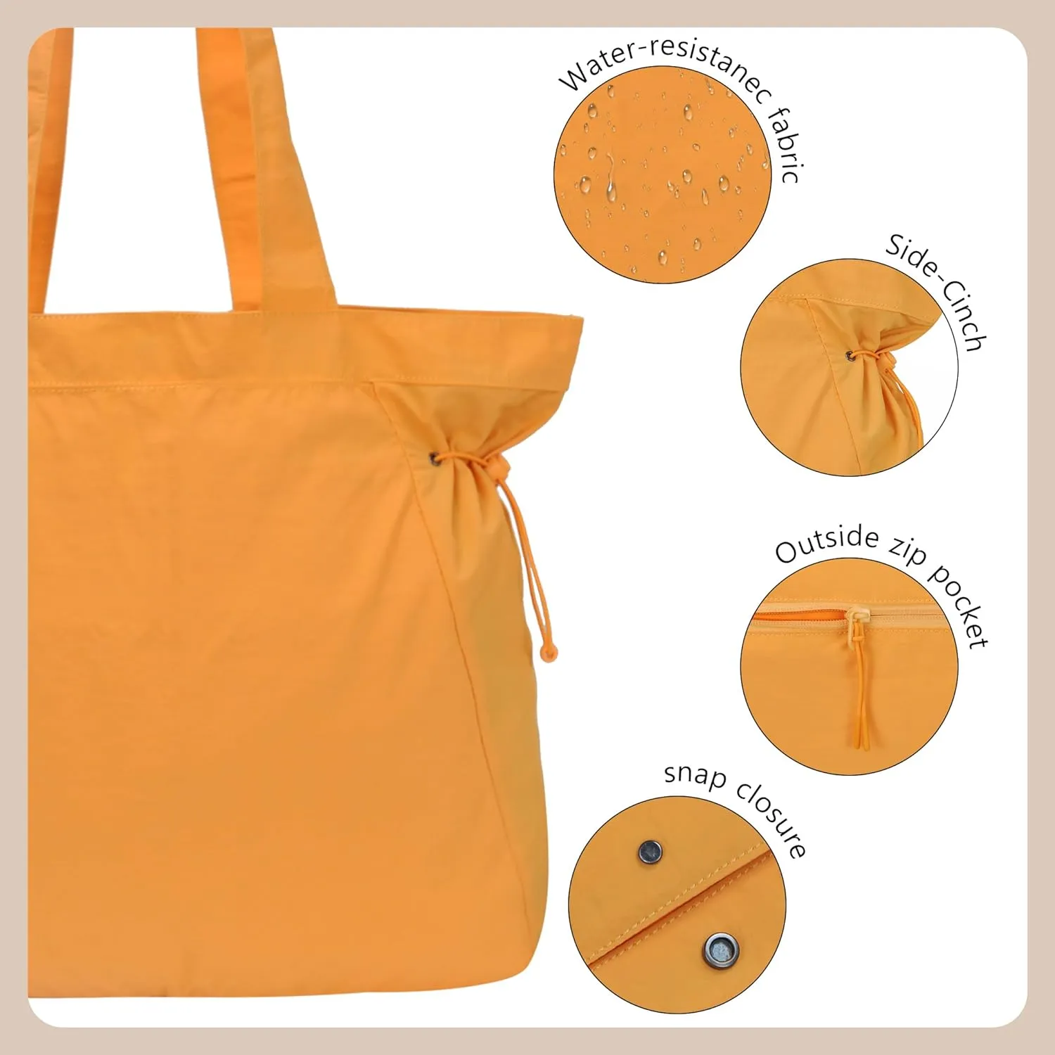 NGIL Side-Cinched Weekender Shopper Tote Bag, Large Yoga Tote Bag for Women, Shoulder Gym Tote, Nurse Essential for Work
