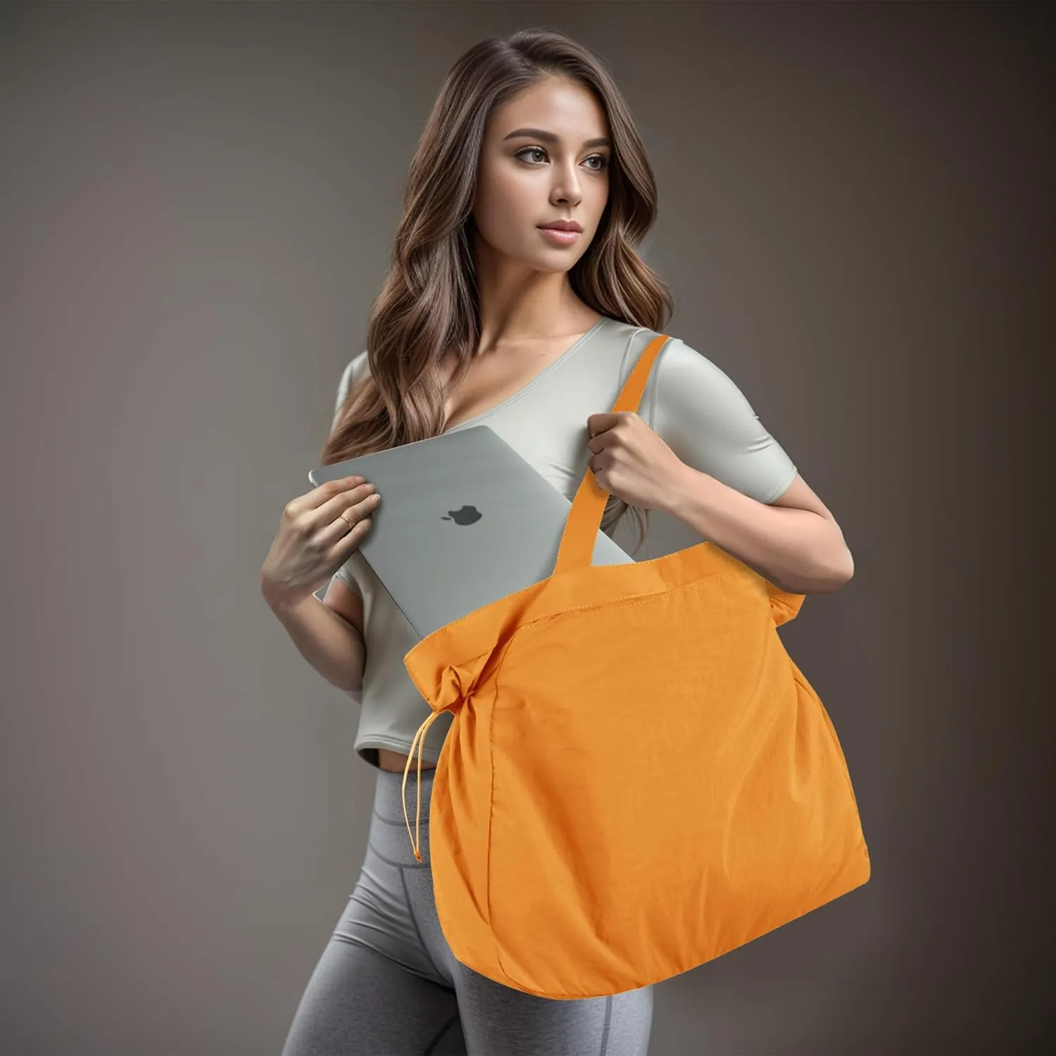 NGIL Side-Cinched Weekender Shopper Tote Bag, Large Yoga Tote Bag for Women, Shoulder Gym Tote, Nurse Essential for Work