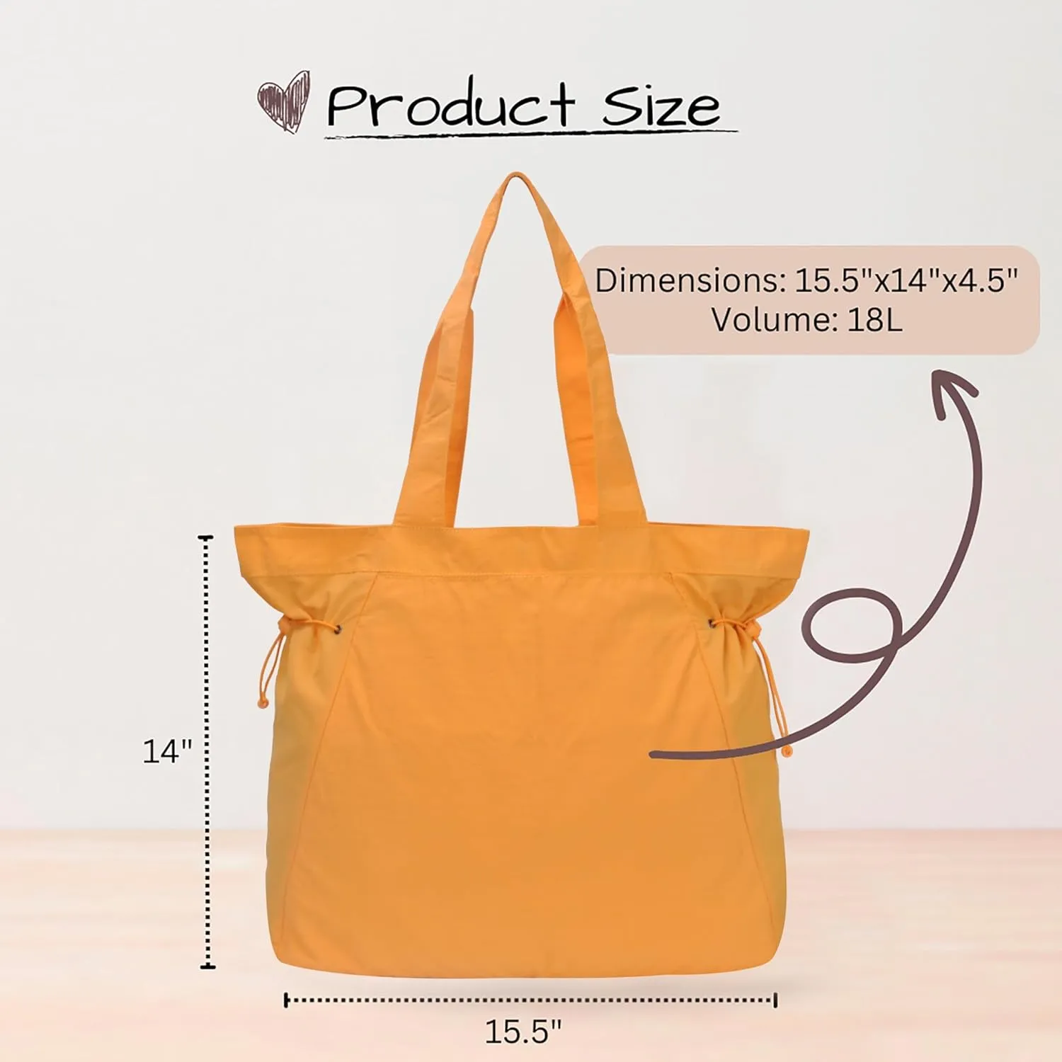 NGIL Side-Cinched Weekender Shopper Tote Bag, Large Yoga Tote Bag for Women, Shoulder Gym Tote, Nurse Essential for Work
