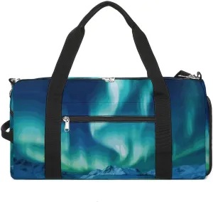 Northern Lights Gym Bag for Men Women Water Resistant Duffle Bag Travel Lightweight Bag for Travel Sports