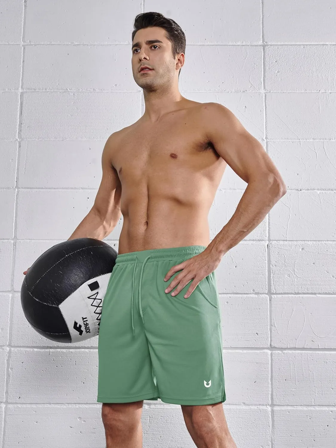 NORTHYARD Men's Athletic Workout Shorts 7'' Gym Running Short Quick Dry Lightweight Tennis Basketball with Zipper Pockets