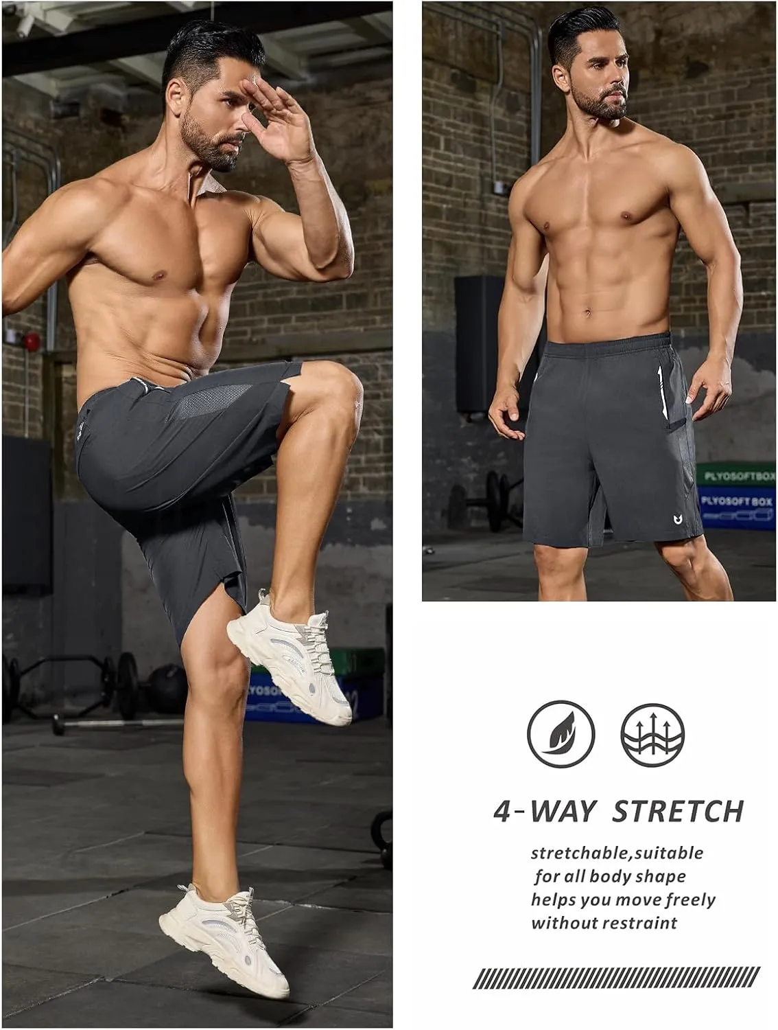 NORTHYARD Men's Running Athletic Shorts 5"/ 7"/ 9" Workout Gym Short Tennis Quick Dry Active Sport Hiking Basketball