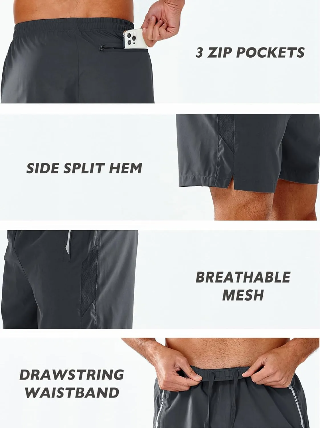 NORTHYARD Men's Running Athletic Shorts 5"/ 7"/ 9" Workout Gym Short Tennis Quick Dry Active Sport Hiking Basketball