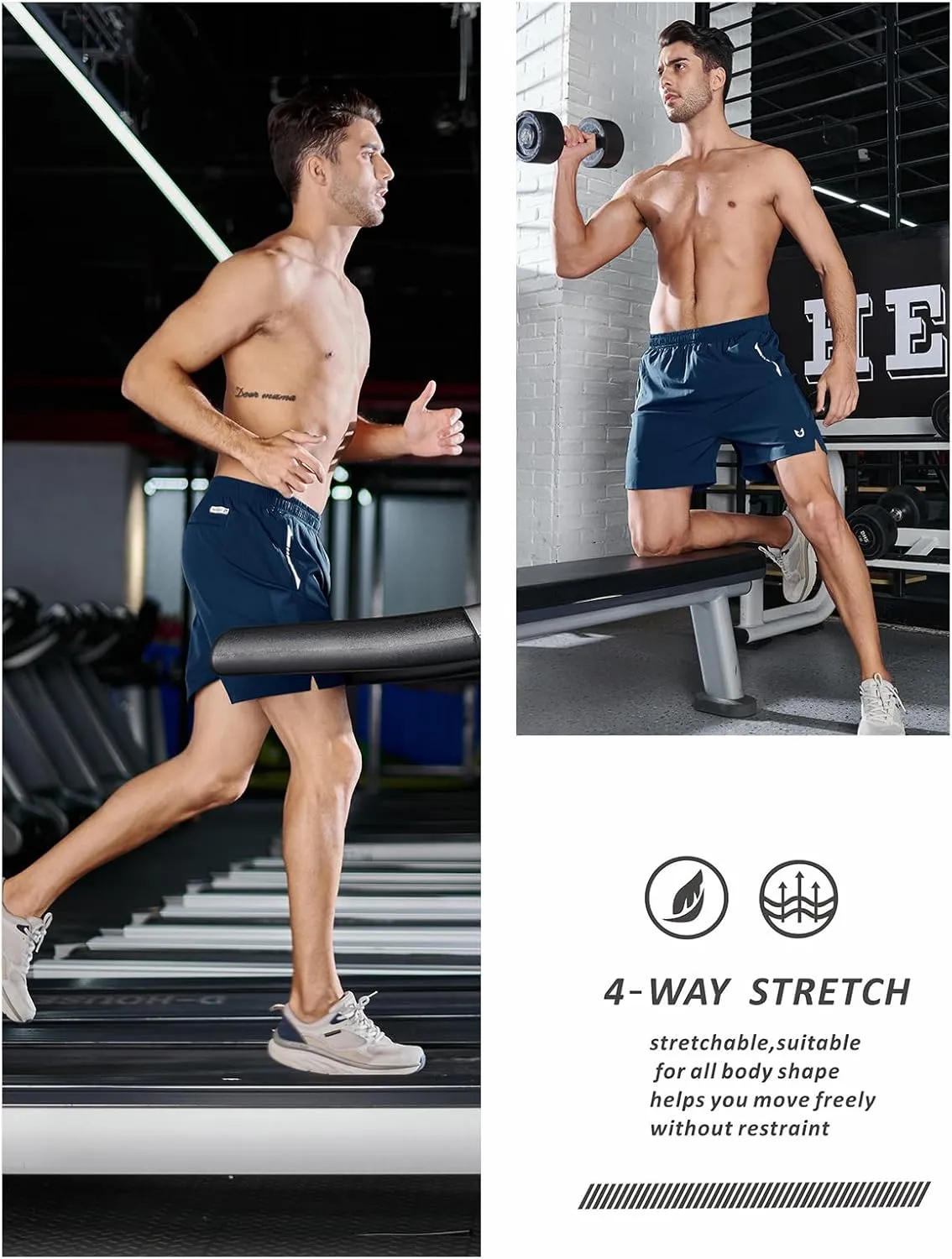 NORTHYARD Men's Running Athletic Shorts 5"/ 7"/ 9" Workout Gym Short Tennis Quick Dry Active Sport Hiking Basketball