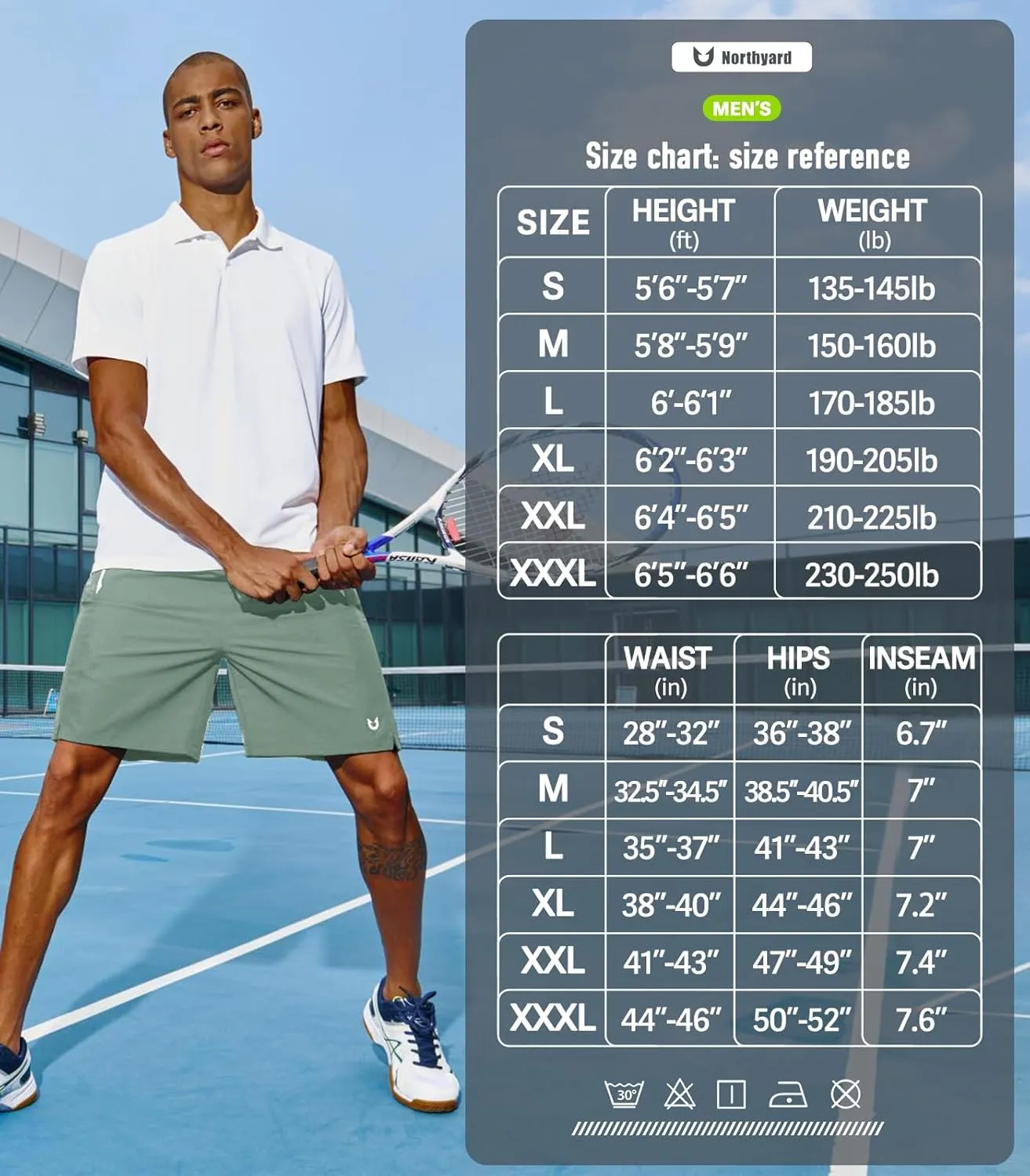 NORTHYARD Men's Running Athletic Shorts 5"/ 7"/ 9" Workout Gym Short Tennis Quick Dry Active Sport Hiking Basketball