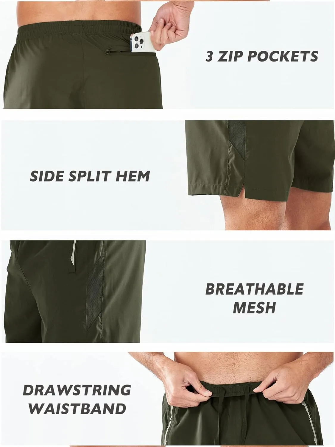 NORTHYARD Men's Running Athletic Shorts 5"/ 7"/ 9" Workout Gym Short Tennis Quick Dry Active Sport Hiking Basketball