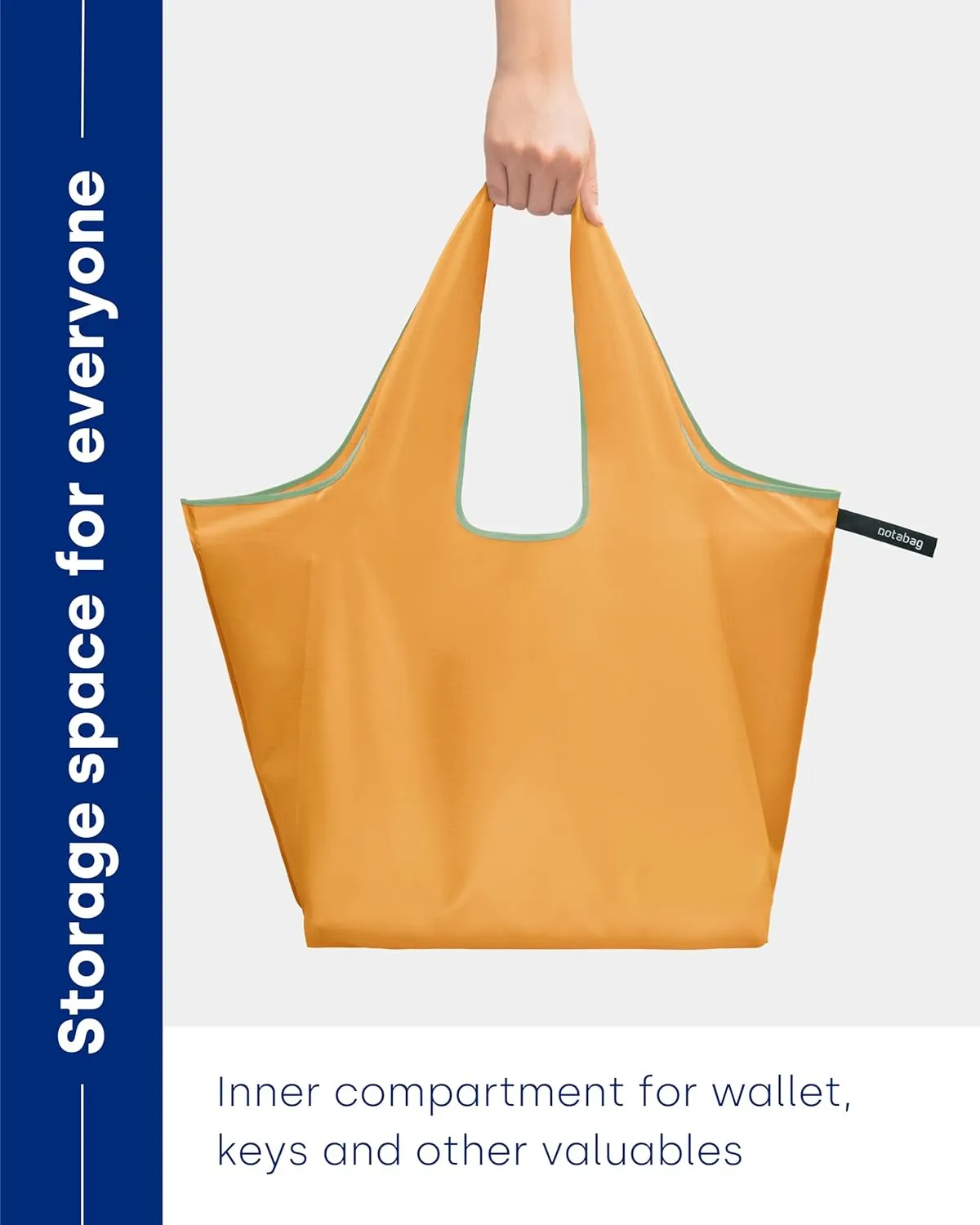 Notabag Tote Bag – Foldable tote bag made from recycled PET – lightweight & water resistant tote bag