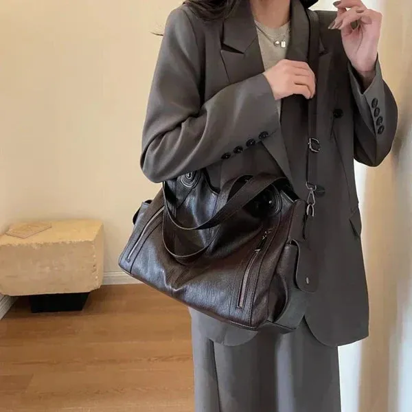 Novira | Elegant Black Tote Bag with Removable Shoulder Strap