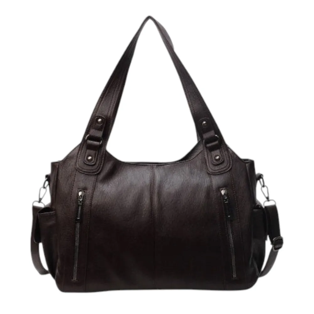 Novira | Elegant Black Tote Bag with Removable Shoulder Strap