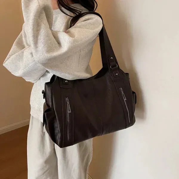 Novira | Elegant Black Tote Bag with Removable Shoulder Strap