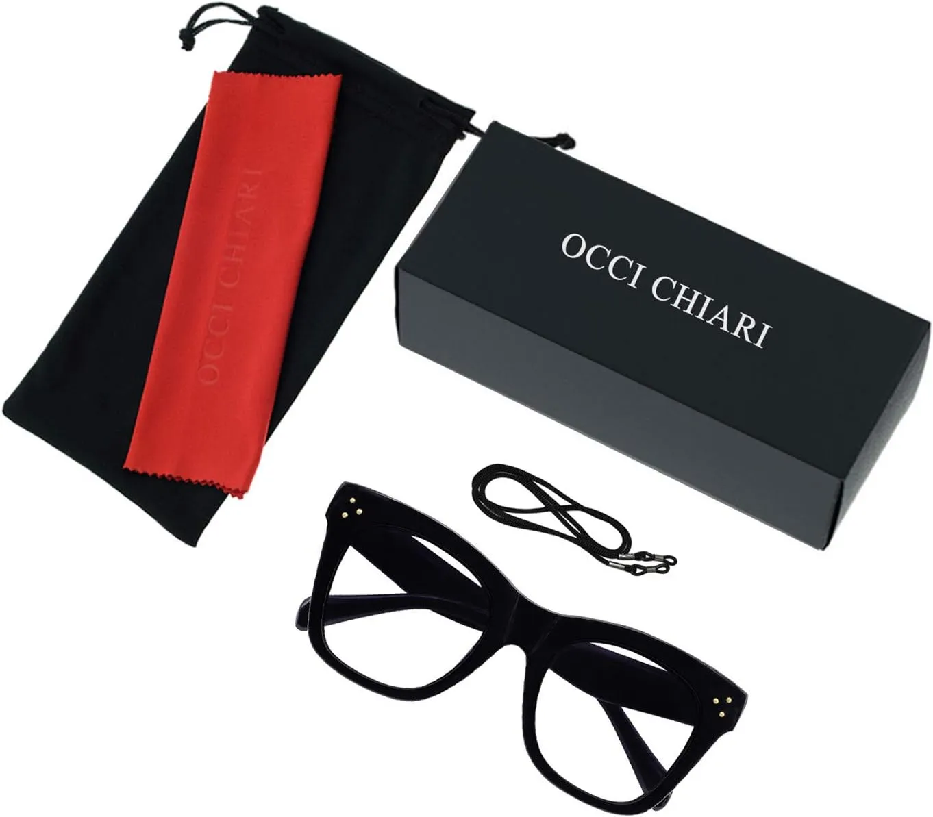 OCCI CHIARI Oversized Black Thick Reading Glasses for Women 1.0 Fashion Readers 1.0 1.25 1.50 1.75 2.0 2.25 2.50 2.75 3.0 3.5 4.0(Black, 1.0)
