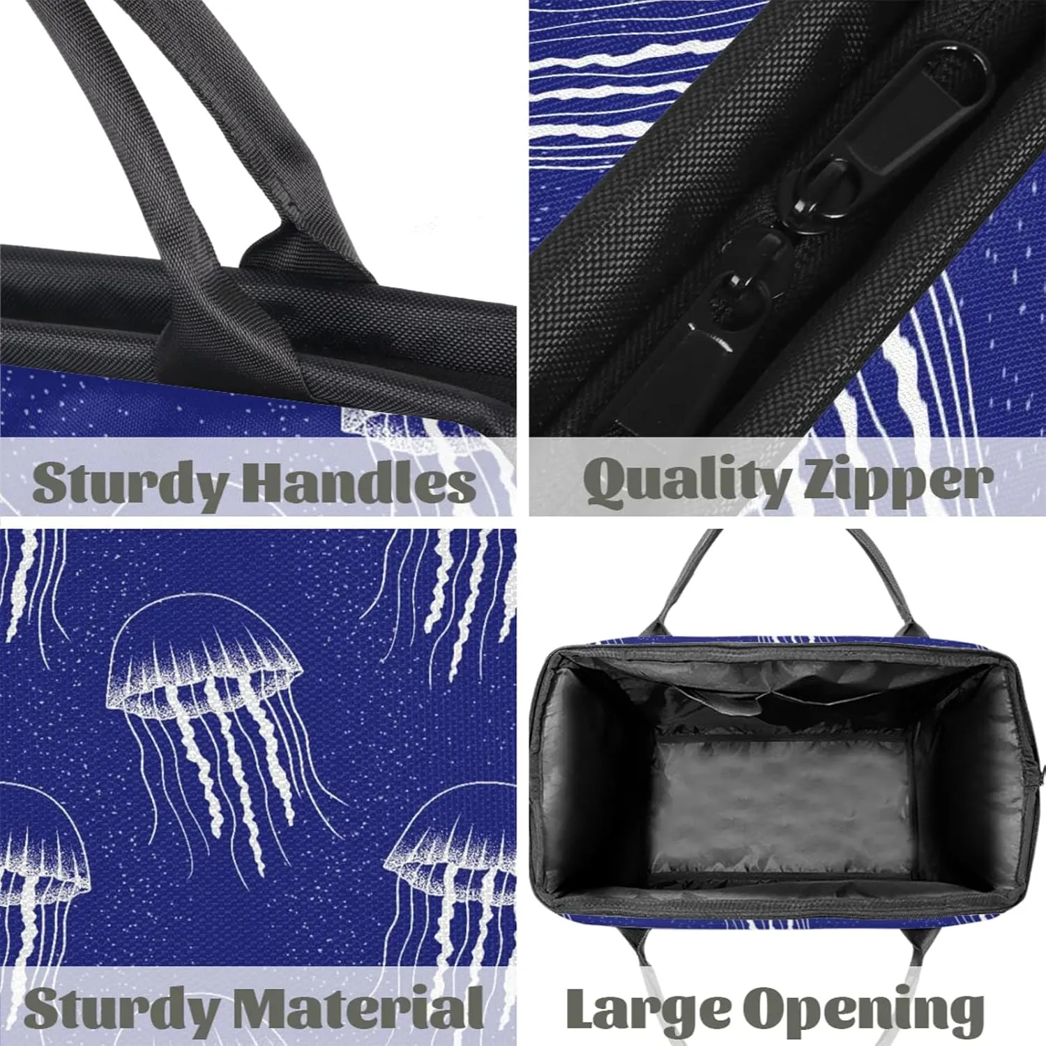 Ocean Abstract Jellyfish Travel Duffel Bag Gym Tote Bag for Women Men Waterproof Weekend Overnight Bag Carry On Tote Luggage with Pocket Personal Item Bags Sports Bag fit Travel Sports Gym Yoga