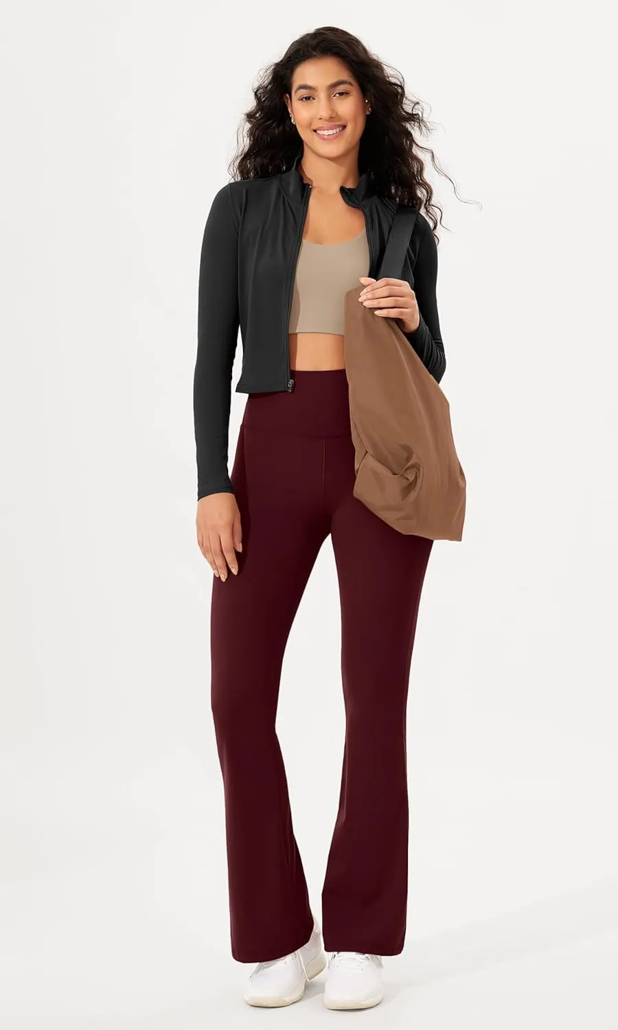 ODODOS Women's Bootcut Yoga Pants Tummy Control Non See Through Bootleg Gym Workout Pants