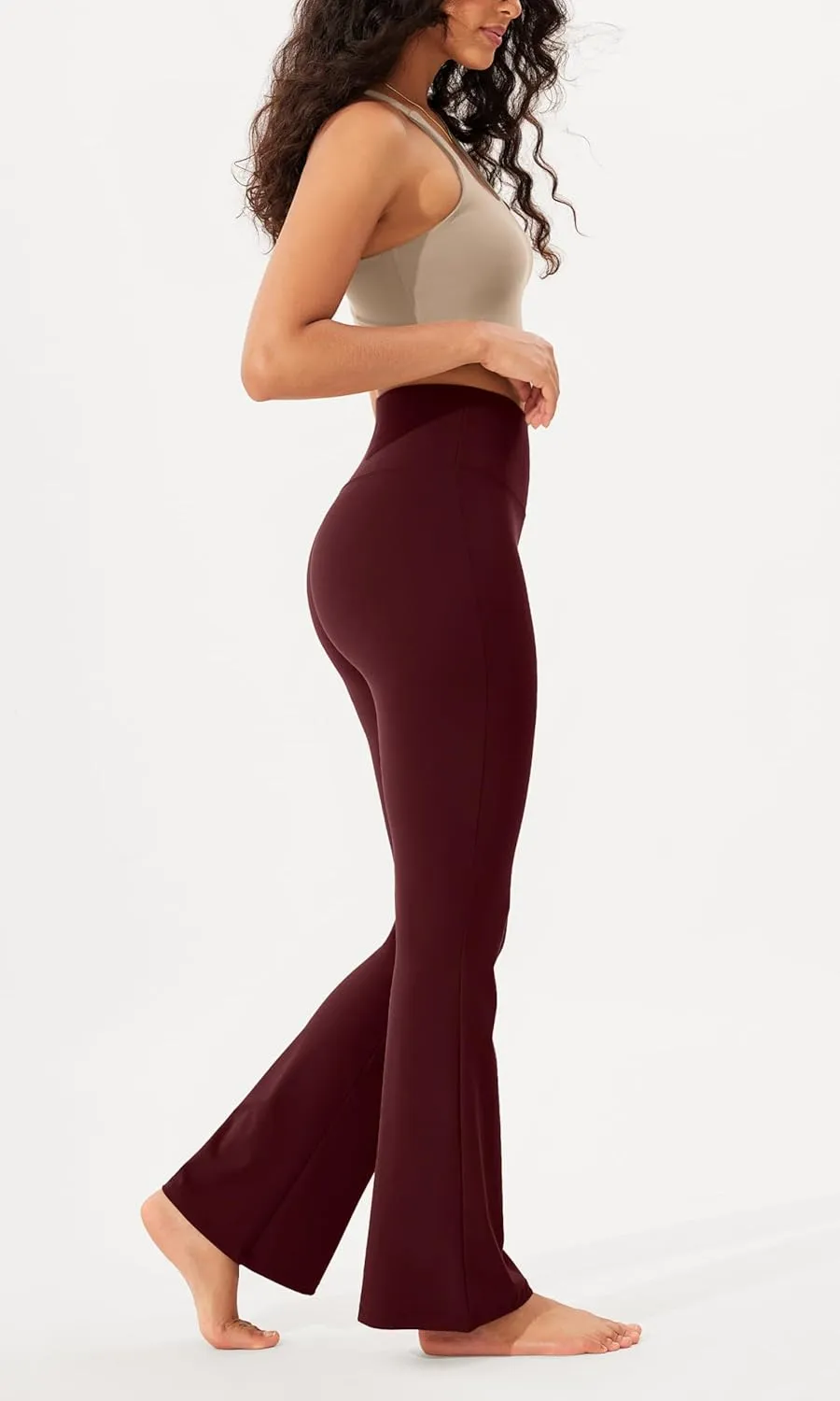 ODODOS Women's Bootcut Yoga Pants Tummy Control Non See Through Bootleg Gym Workout Pants