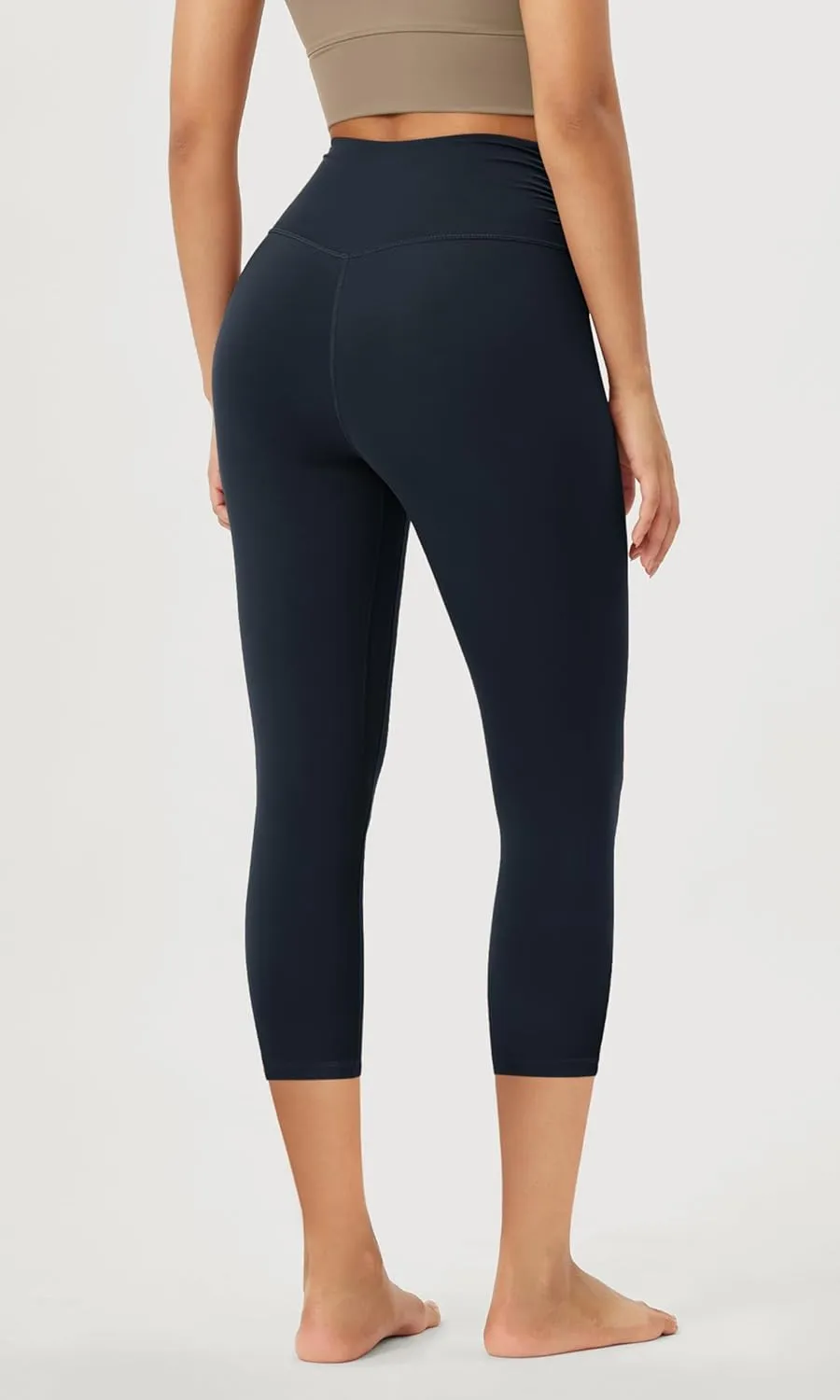 ODODOS Women's Cross Waist Yoga Leggings with Inner Pocket, 23"/25"/28" Gathered Crossover Workout Yoga Pants
