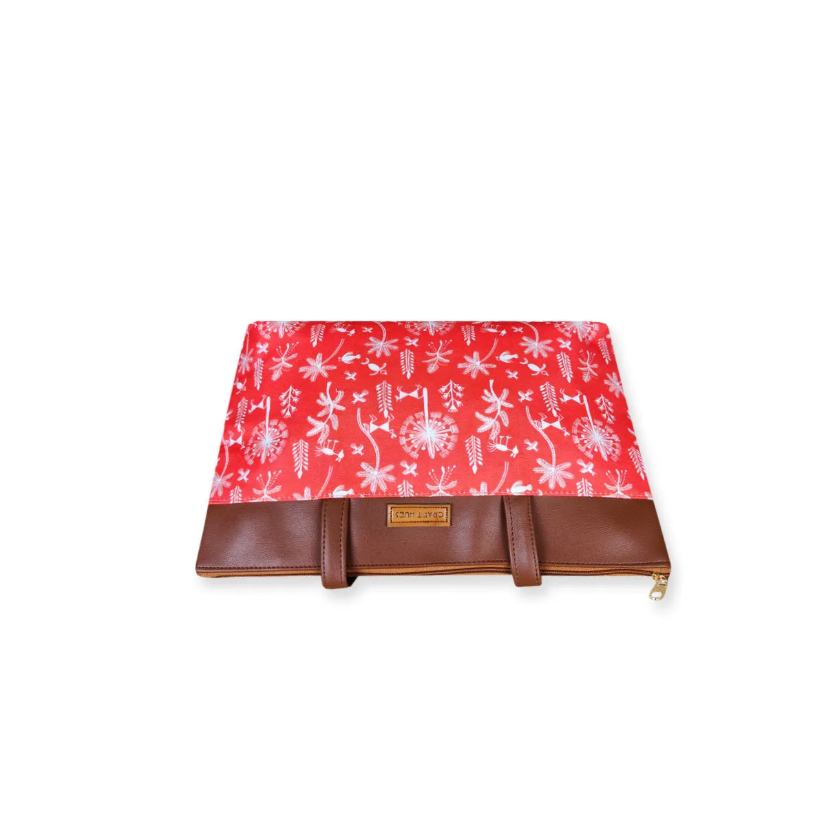 Orange Warli Jungle Tote Bag