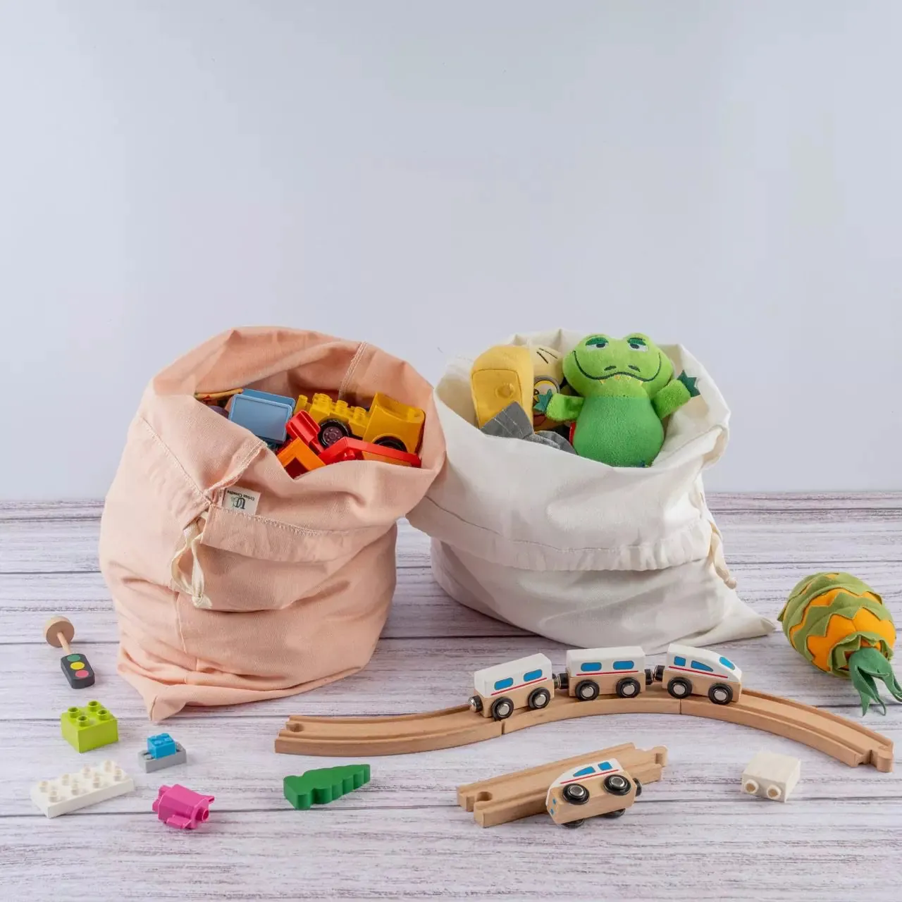 Organic cotton draw string bags