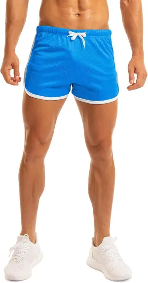Ouber Men's Fitted Shorts Bodybuilding Workout Gym Running Tight Lifting Shorts