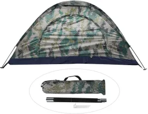 Outdoor Camouflage Camping Tent, Lightweight Camouflage Camping Tent, Waterproof and Windproof Backpacking Tent, Hiking Single Windproof Tent, Outdoor DIY Assembly Tent