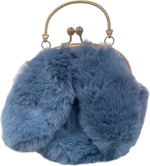 Outdoor Cute Ladies Shoulder Bag Casual Shopping Messenger Bag Round Cat Ear Plush Handbag Womens Small (One Size)
