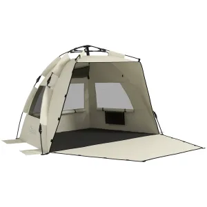 Outsunny Pop Up Beach Tent for 2-3 Person with Carry Bag UPF15 